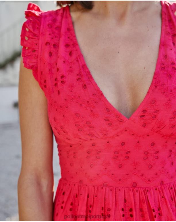 vestido batista ilina Polin et moi JV4FH128 roupas fúcsia