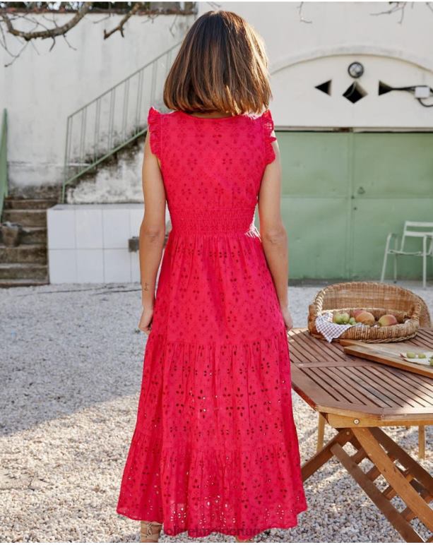 vestido batista ilina Polin et moi JV4FH128 roupas fúcsia