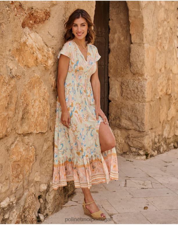 vestido boho ireny Polin et moi JV4FH36 roupas água verde