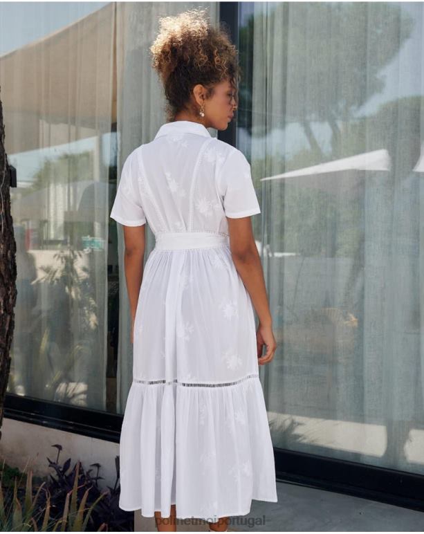 vestido camisa linda Polin et moi JV4FH25 roupas branco