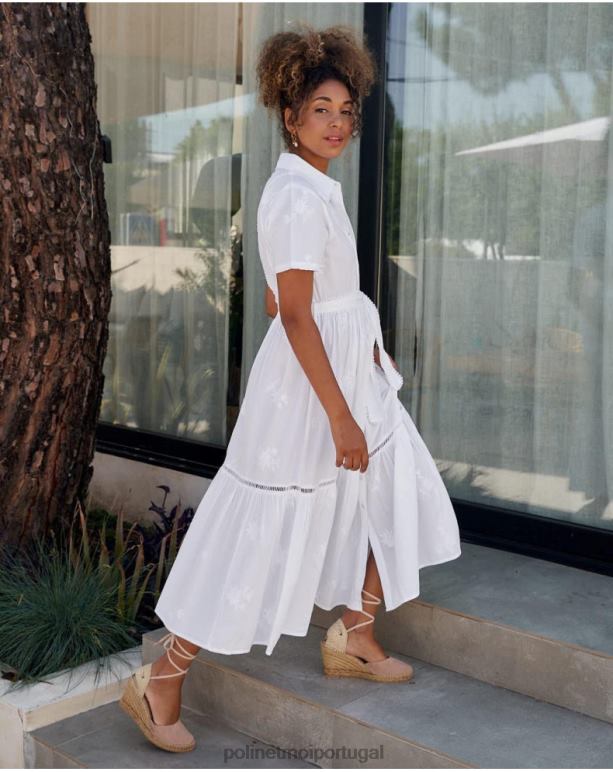 vestido camisa linda Polin et moi JV4FH25 roupas branco