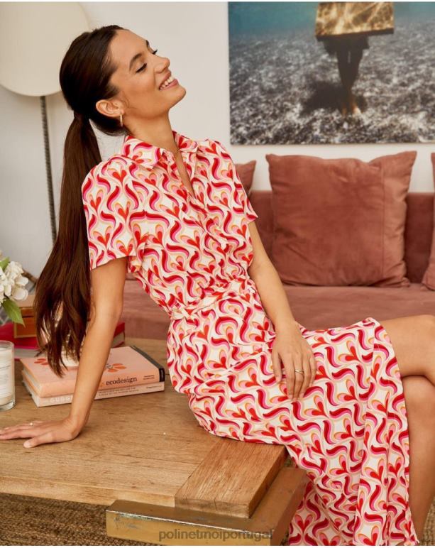 vestido camisola aina Polin et moi JV4FH97 roupas rosa