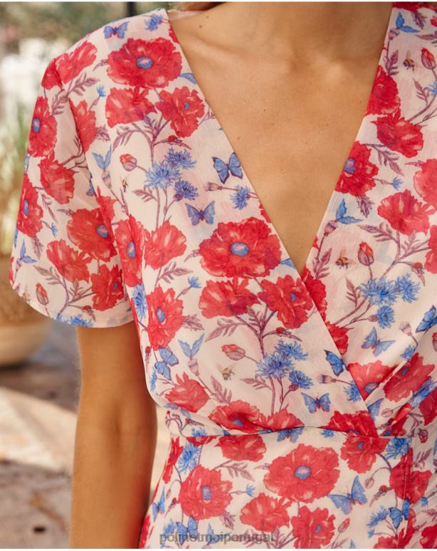 vestido cross-over estibaliz Polin et moi JV4FH16 roupas cru