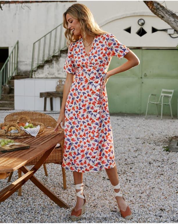 vestido cross-over gracia Polin et moi JV4FH92 roupas cru