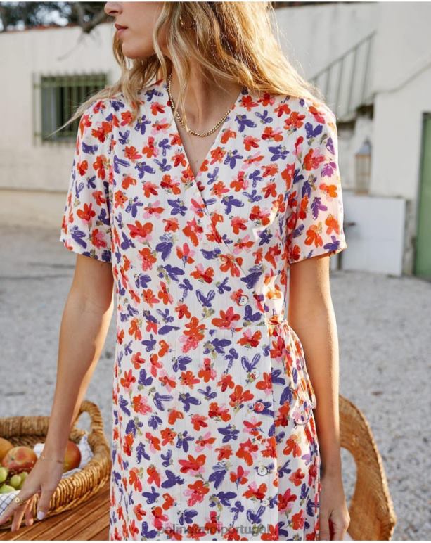 vestido cross-over gracia Polin et moi JV4FH92 roupas cru