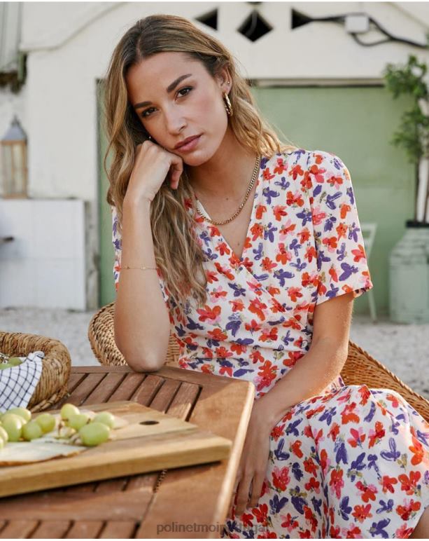 vestido cross-over gracia Polin et moi JV4FH92 roupas cru