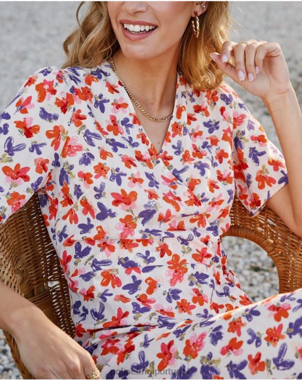 vestido cross-over gracia Polin et moi JV4FH92 roupas cru