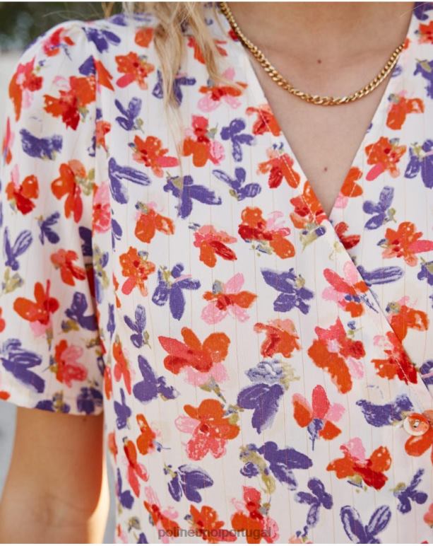 vestido cross-over gracia Polin et moi JV4FH92 roupas cru