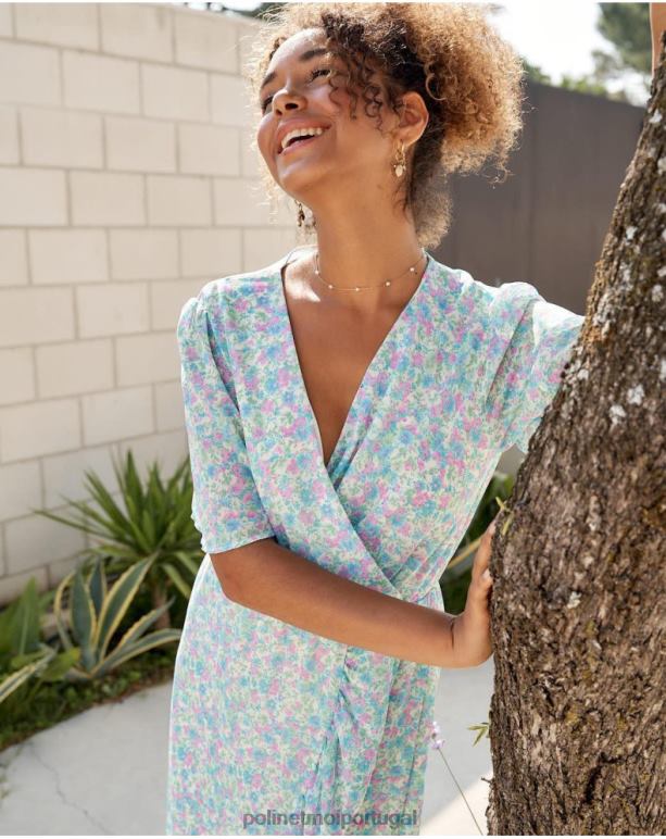 vestido cruzado ainhoa Polin et moi JV4FH14 roupas jeans