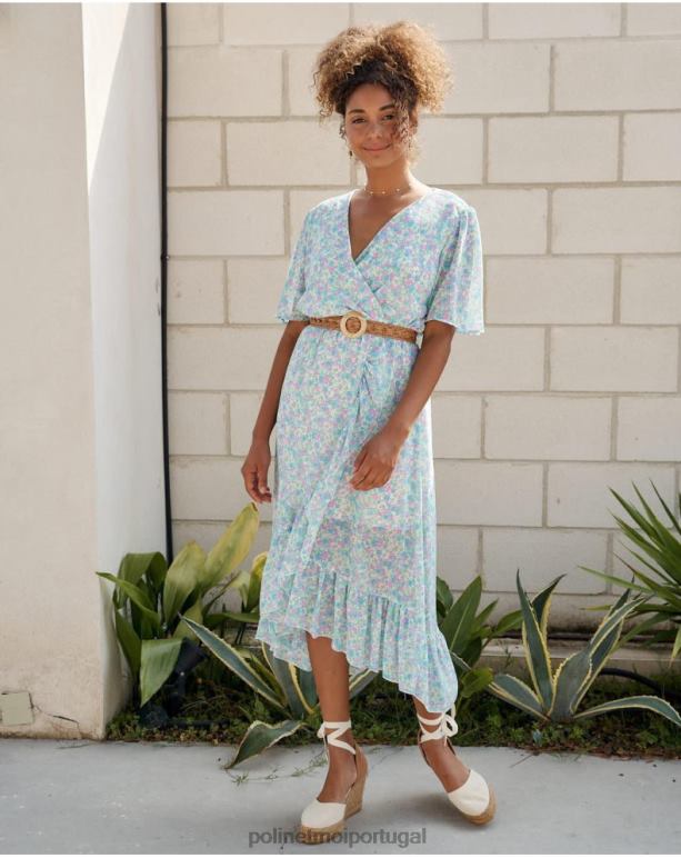 vestido cruzado ainhoa Polin et moi JV4FH14 roupas jeans