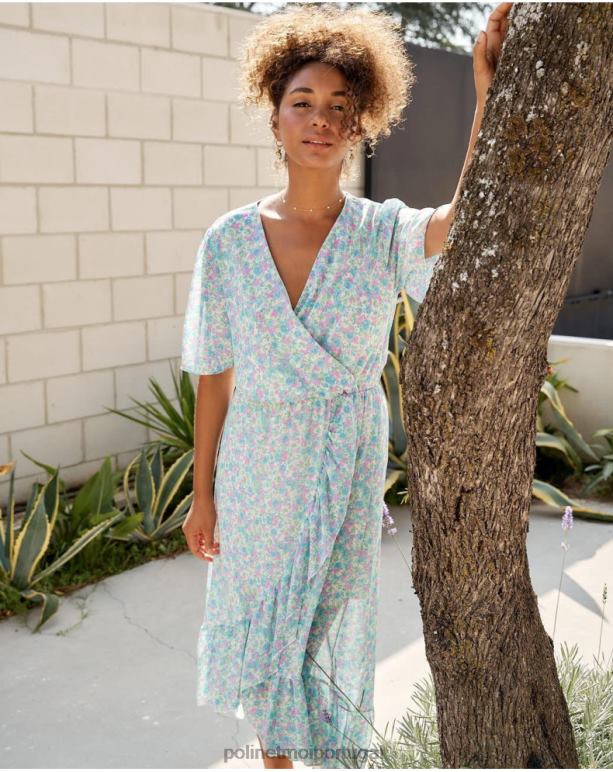 vestido cruzado ainhoa Polin et moi JV4FH14 roupas jeans