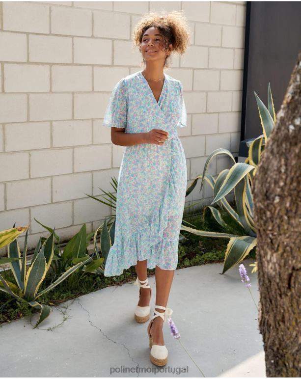 vestido cruzado ainhoa Polin et moi JV4FH14 roupas jeans