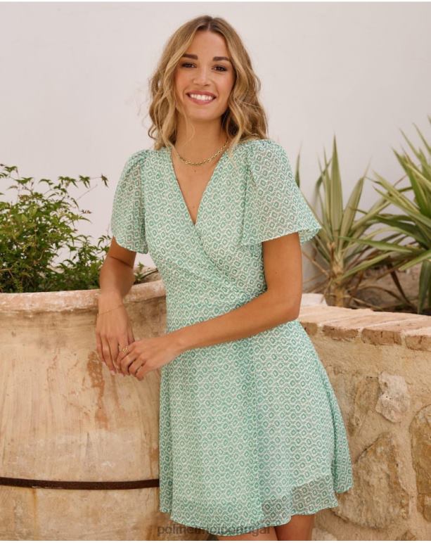 vestido cruzado alex Polin et moi JV4FH85 roupas verde esmeralda