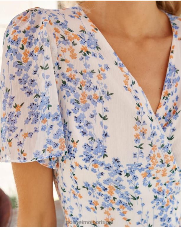 vestido cruzado claud Polin et moi JV4FH9 roupas jeans