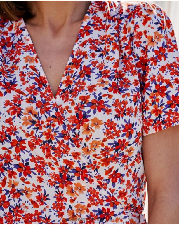 vestido cruzado dina Polin et moi JV4FH57 roupas manga