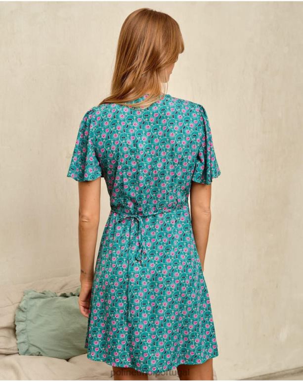 vestido cruzado doli Polin et moi JV4FH87 roupas floresta verde