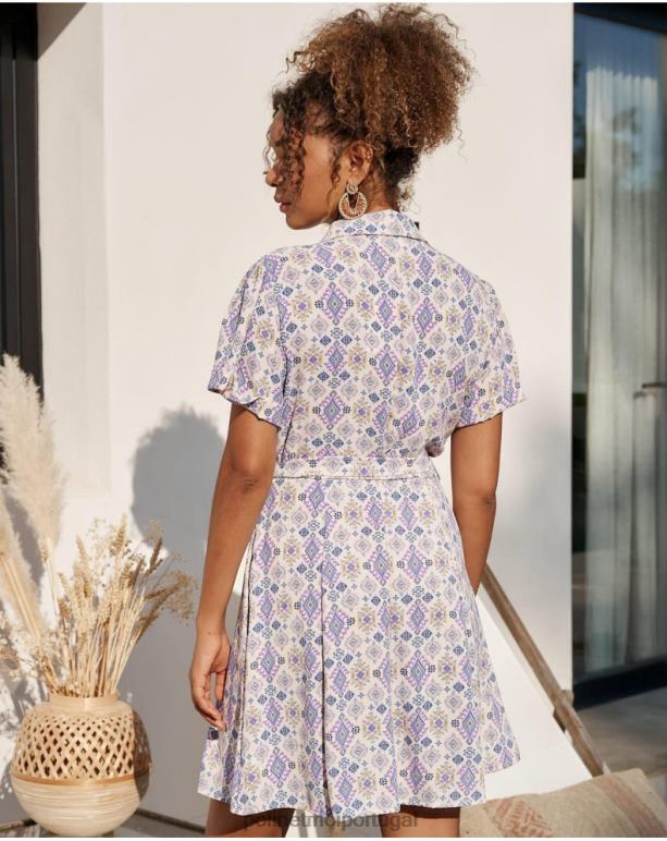 vestido curto liso Polin et moi JV4FH43 roupas lilás