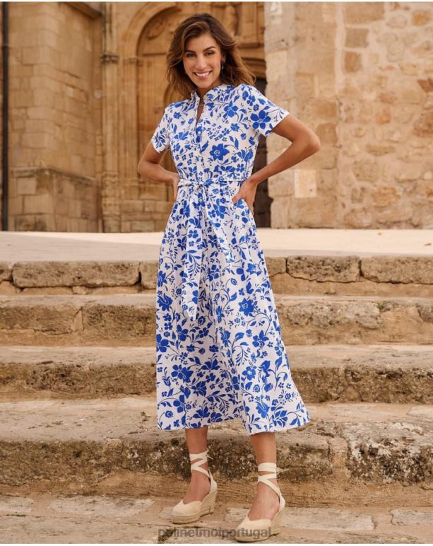 vestido de camisa de natividade Polin et moi JV4FH26 roupas branco