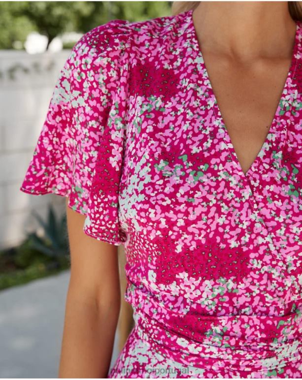 vestido de vida curta Polin et moi JV4FH24 roupas framboesa