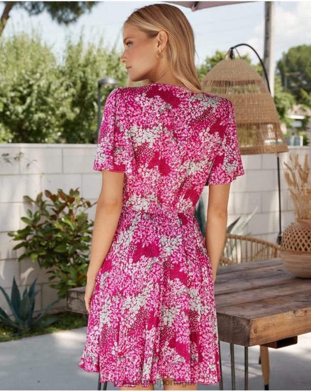 vestido de vida curta Polin et moi JV4FH24 roupas framboesa