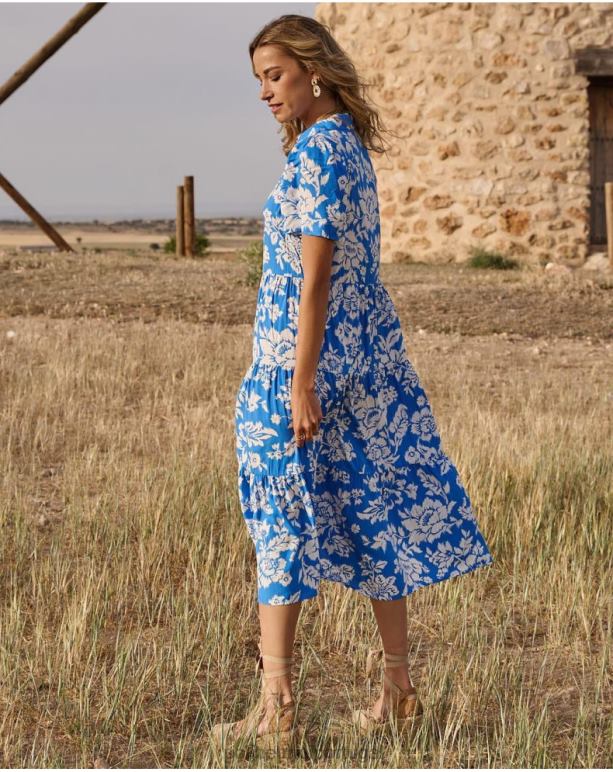 vestido estampa matilda Polin et moi JV4FH67 roupas pequeno azul