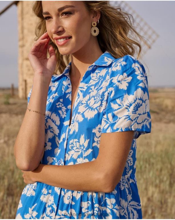 vestido estampa matilda Polin et moi JV4FH67 roupas pequeno azul