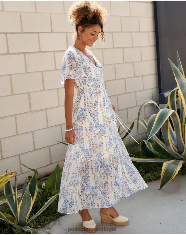 vestido longo claudi Polin et moi JV4FH18 roupas jeans