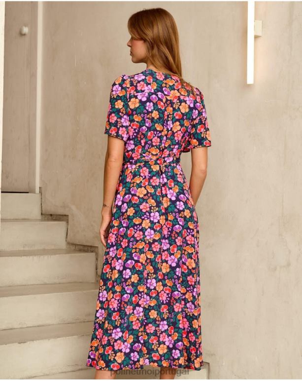 vestido longo gilda Polin et moi JV4FH130 roupas marinho