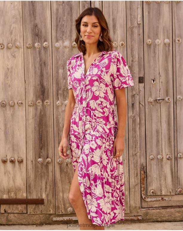 vestido longo silva Polin et moi JV4FH77 roupas beringela