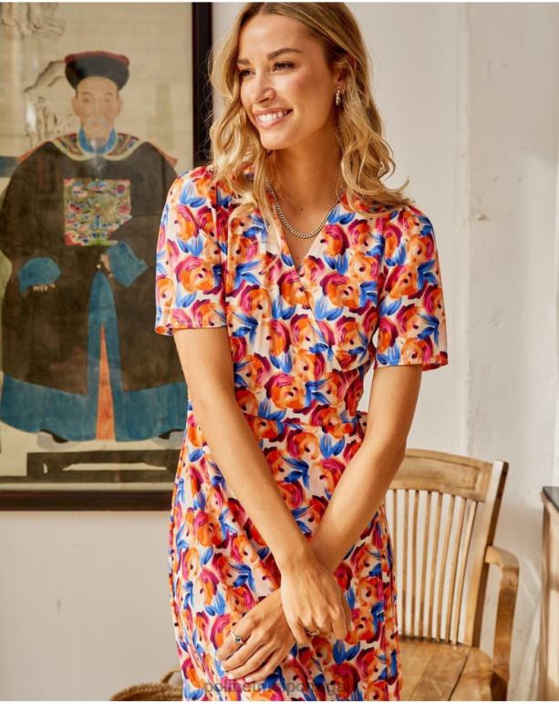 vestido midi flores hannah Polin et moi JV4FH95 roupas laranja