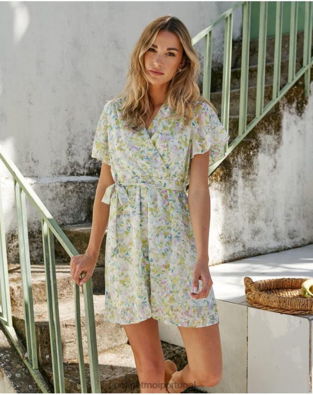 vestido plumeti dima Polin et moi JV4FH84 roupas verde maçã/ menta