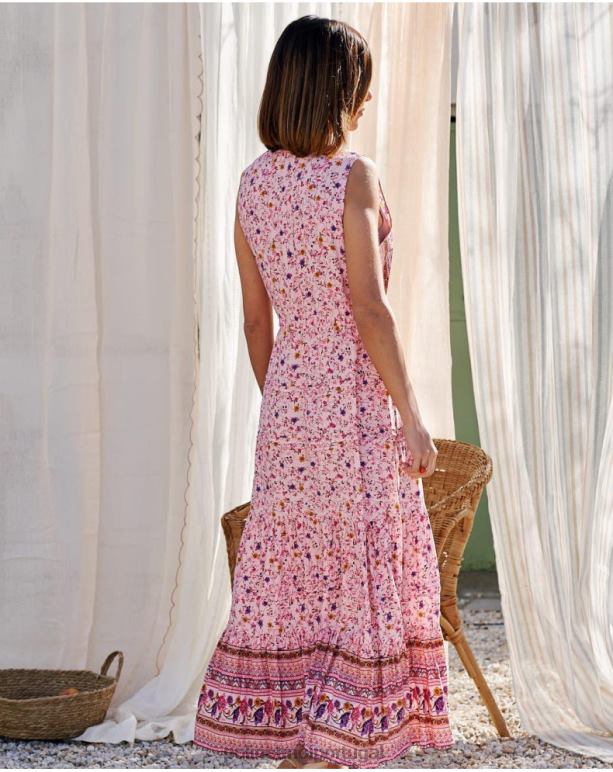 vestido queimado clia Polin et moi JV4FH79 roupas rosa